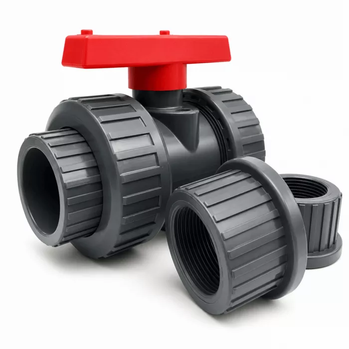 1-1/2" True Union Ball Valve - Slip and Threaded Adapters Included