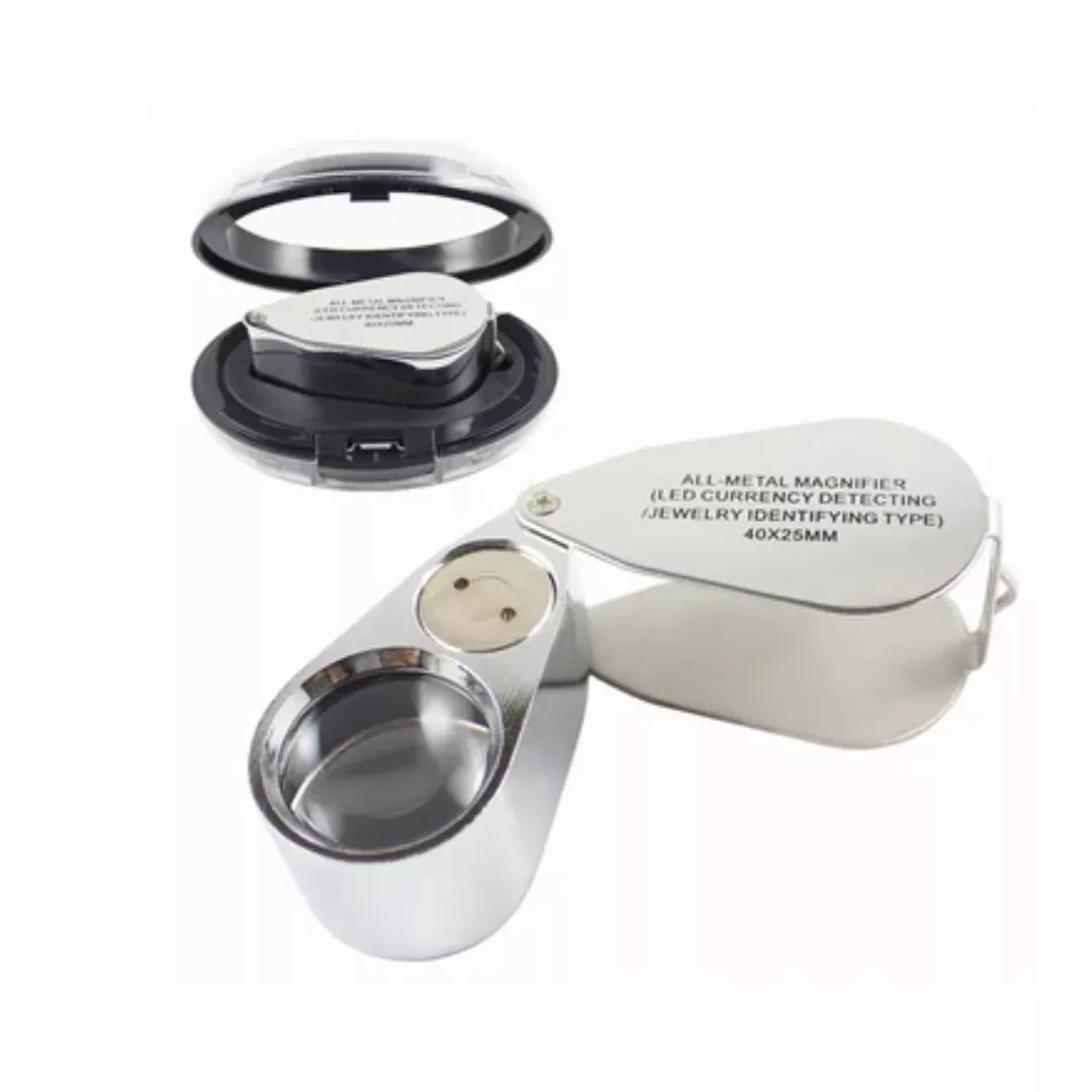 40X LED Loupe Magnifier With LED and UV Light