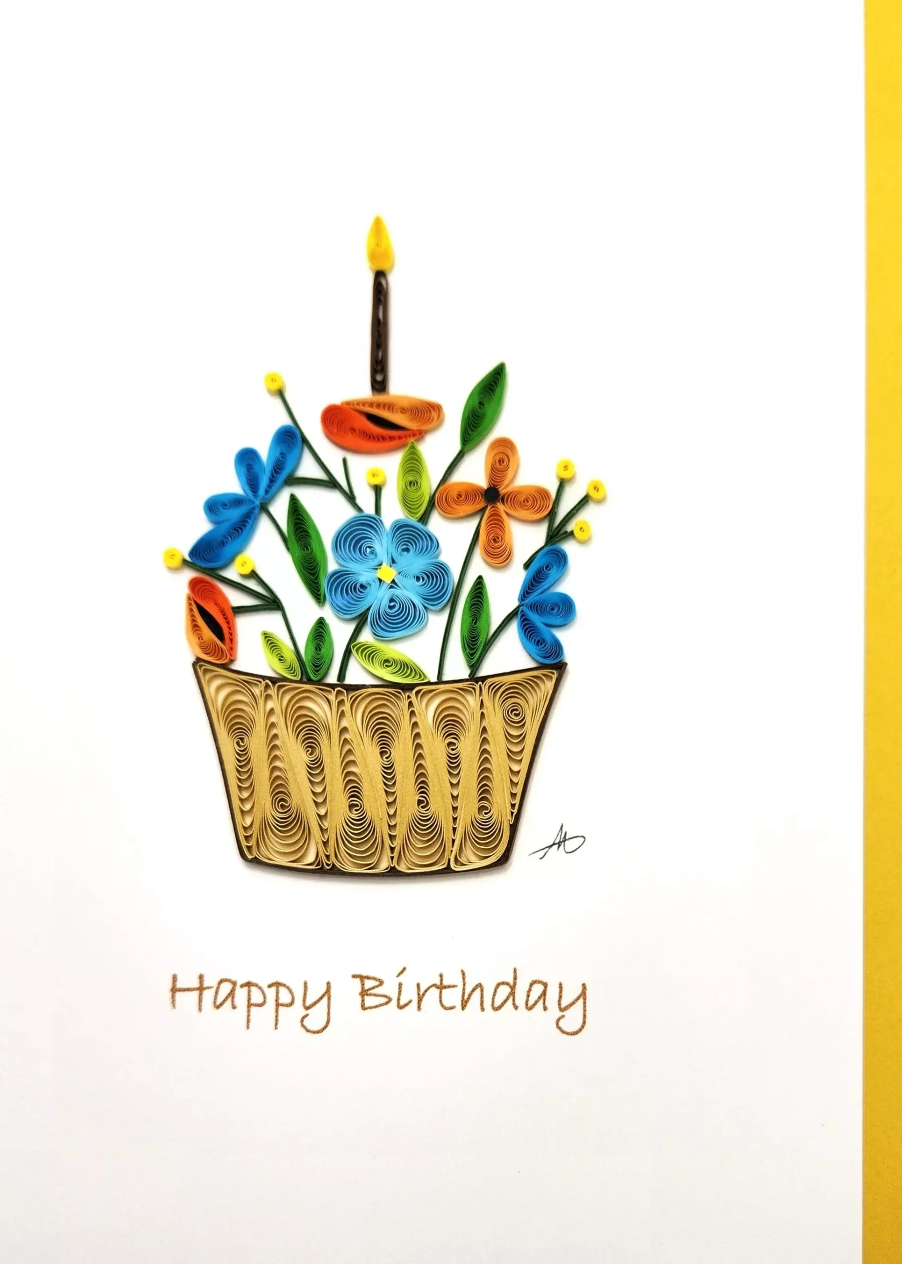 #504 Happy Birthday Gift With Flowers