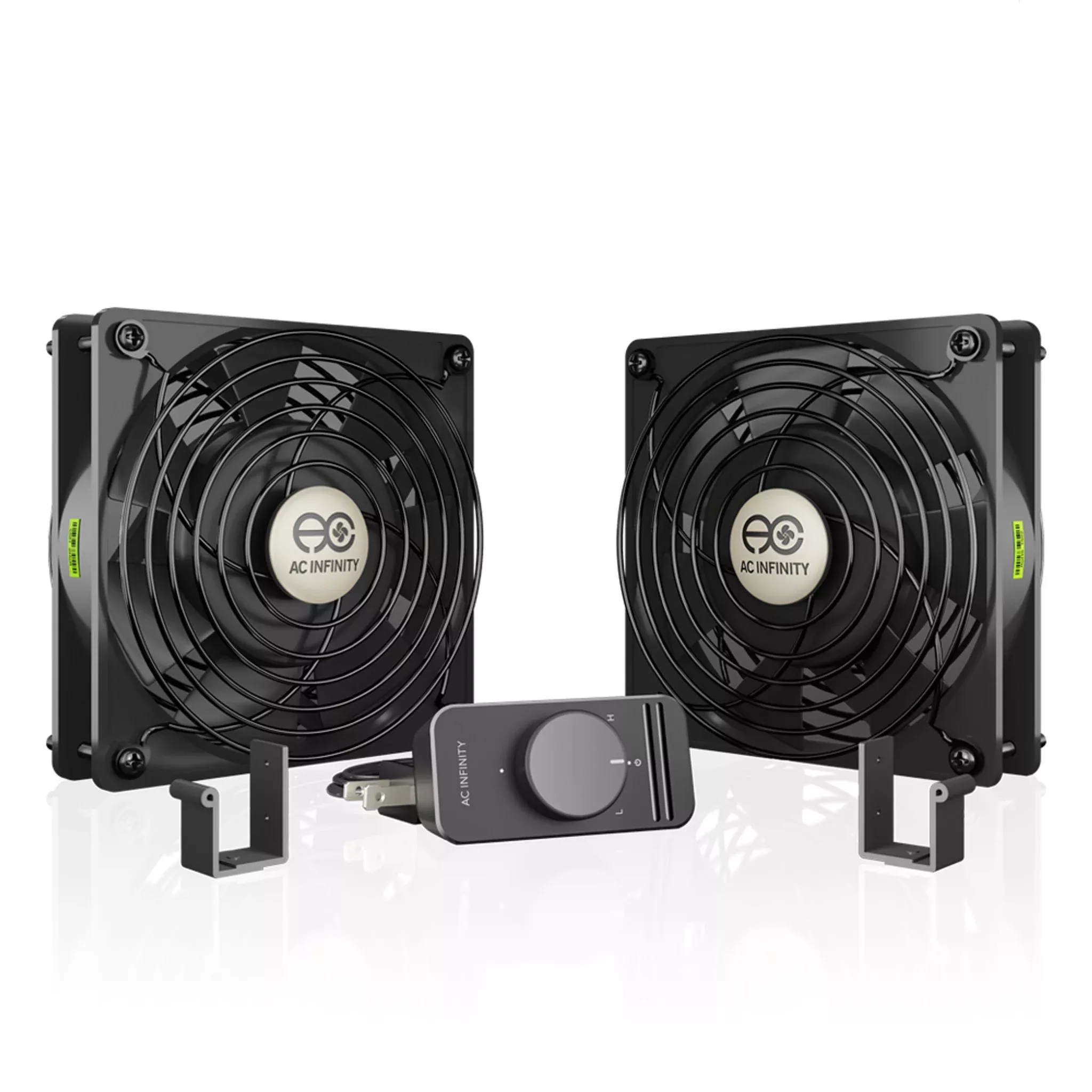 AC Infinity AXIAL S1225D Quiet Dual 120mm Cooling Fan Kit with Speed Controller