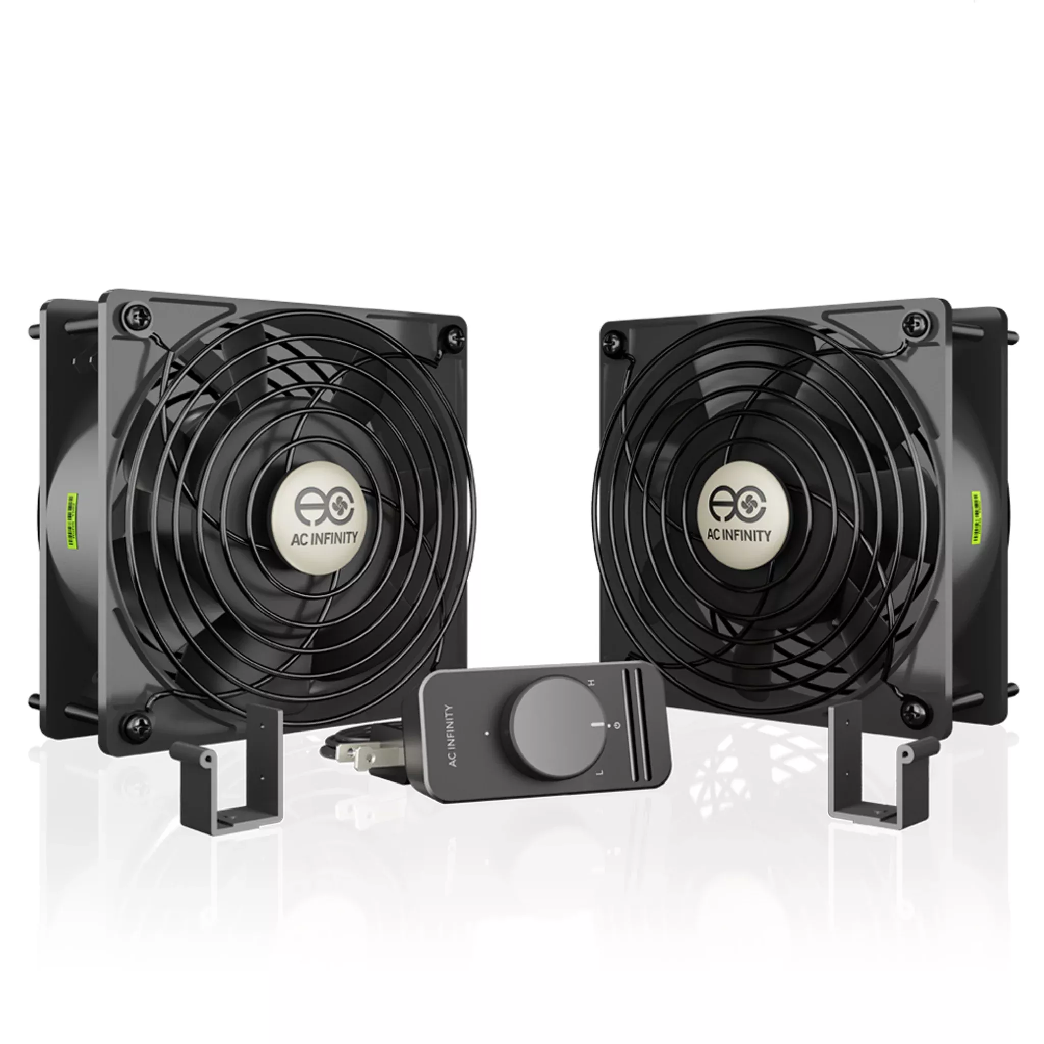 AC Infinity AXIAL S1238D High-Airflow Dual 120mm Cooling Fan Kit with Speed Controller
