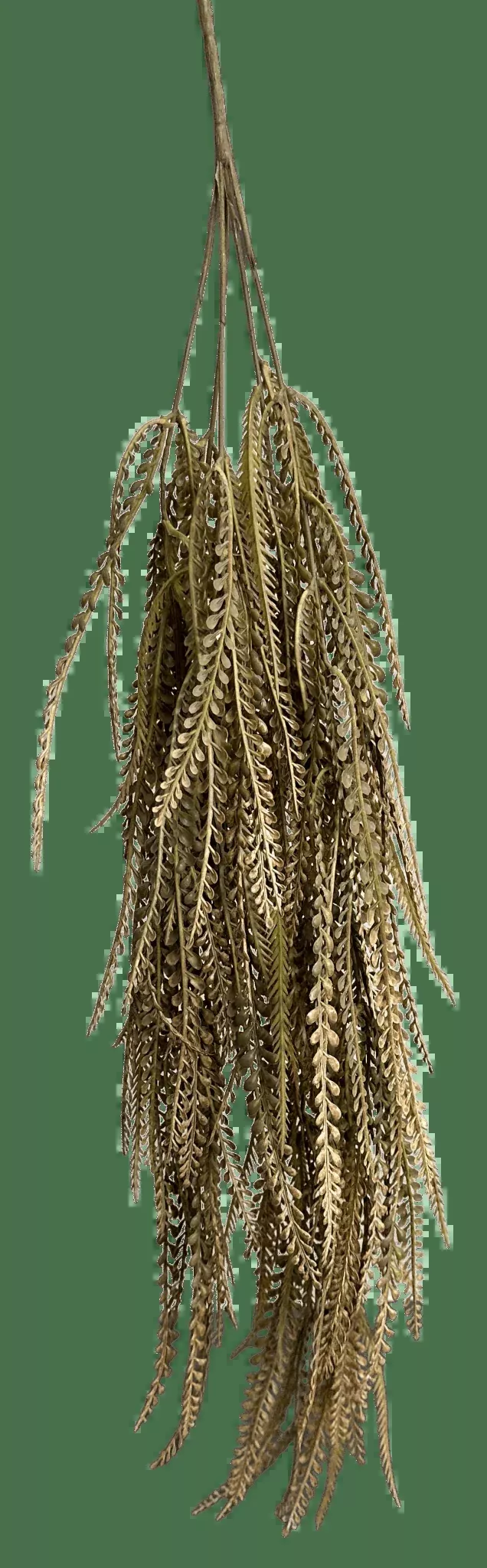 Artificial Beige & Brown Leaves Hanging Bush - 36"