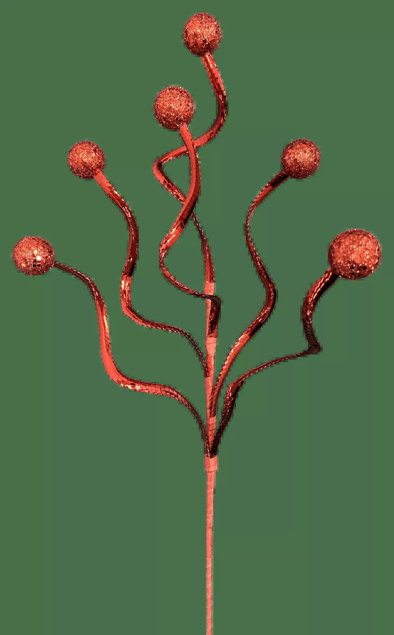 Artificial Red Ball Spring Spray - 25"