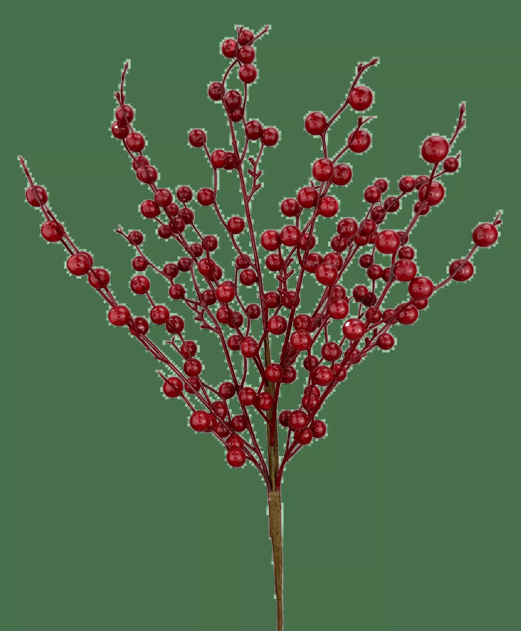 Artificial Red Berry Bush - 24"