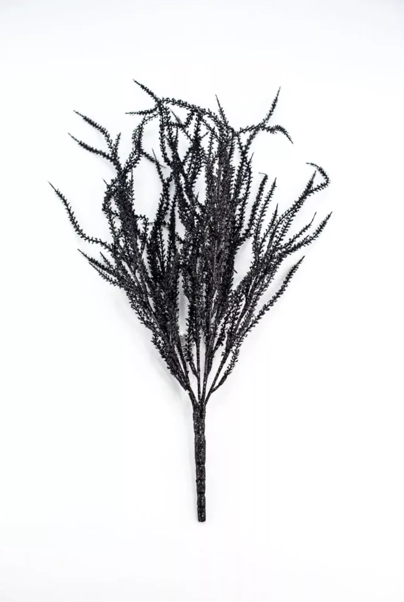 Artificial willow bush - glittered black