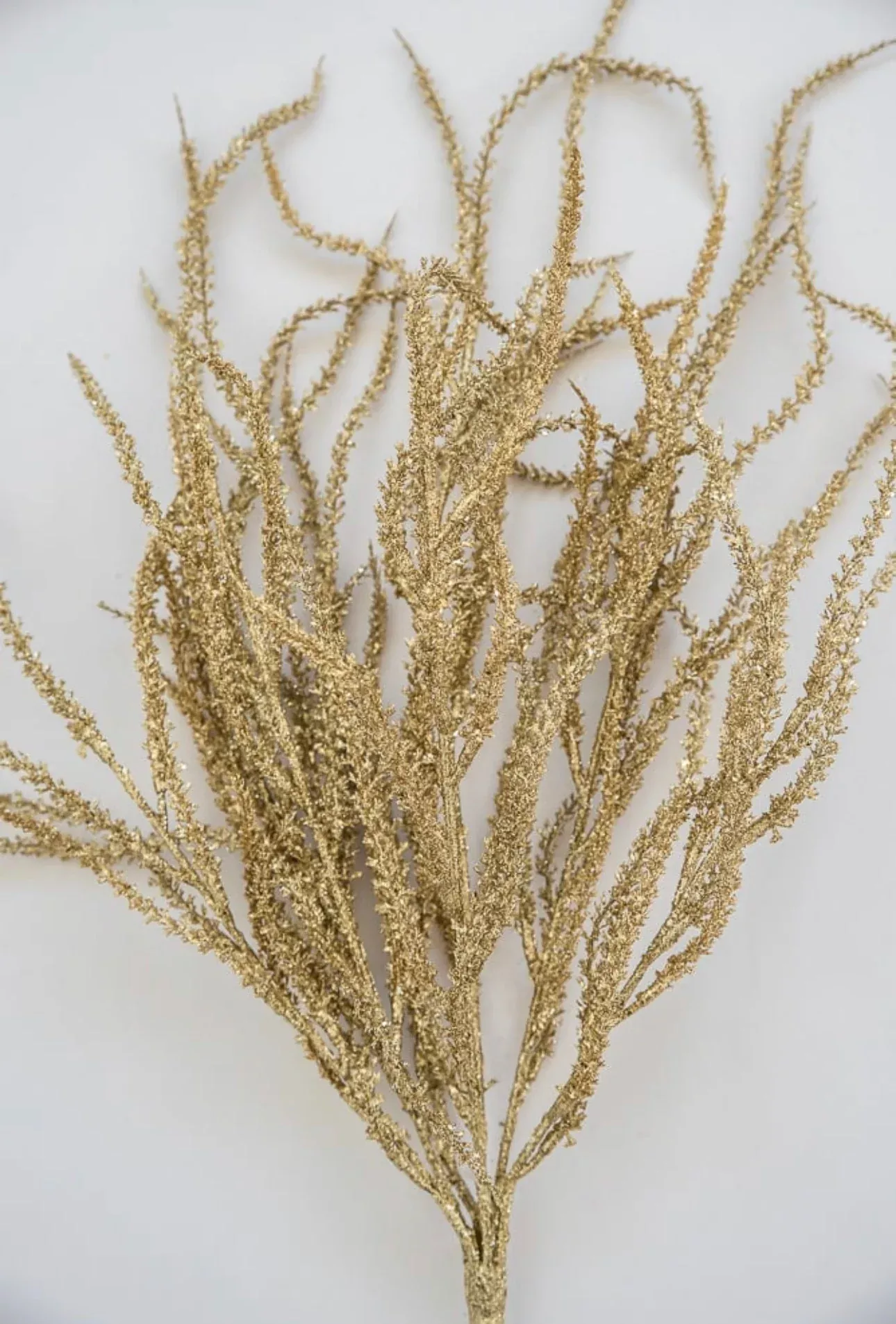 Artificial willow bush - glittered gold