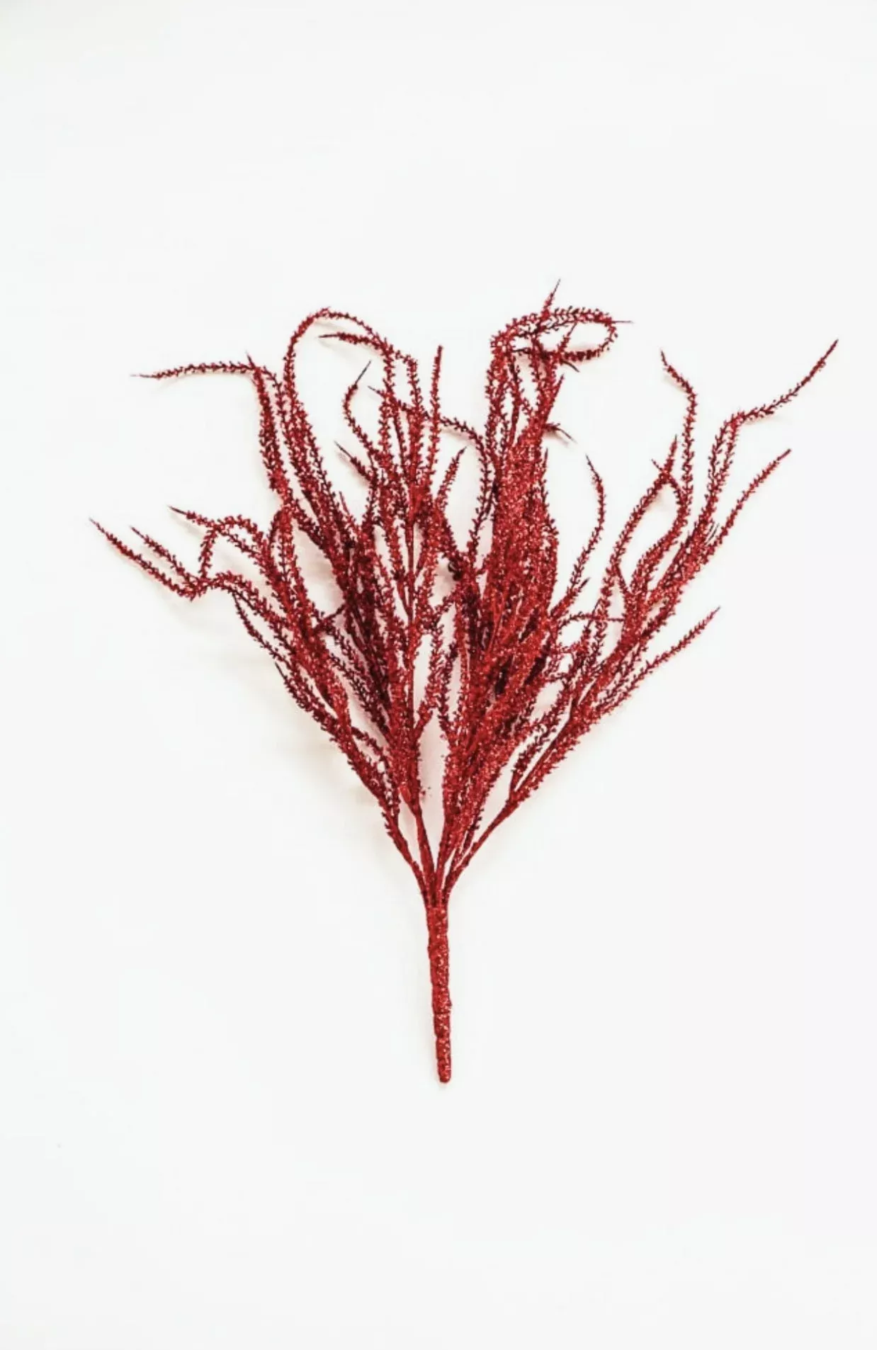 Artificial willow bush - glittered red