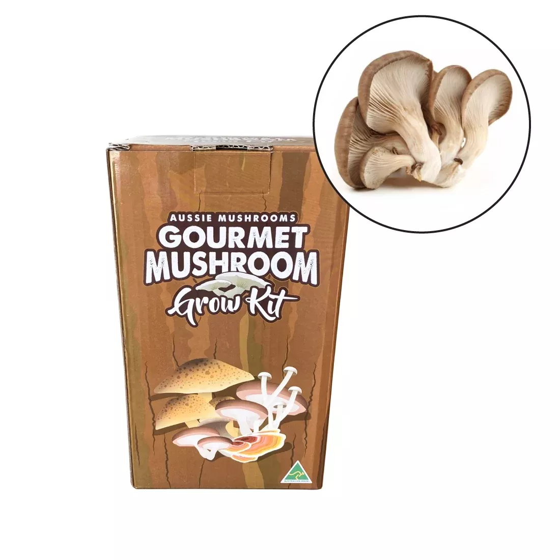 Aussie Mushrooms - Ready To Grow Kit - Tan Oyster (Pleurotus Ostreatus)