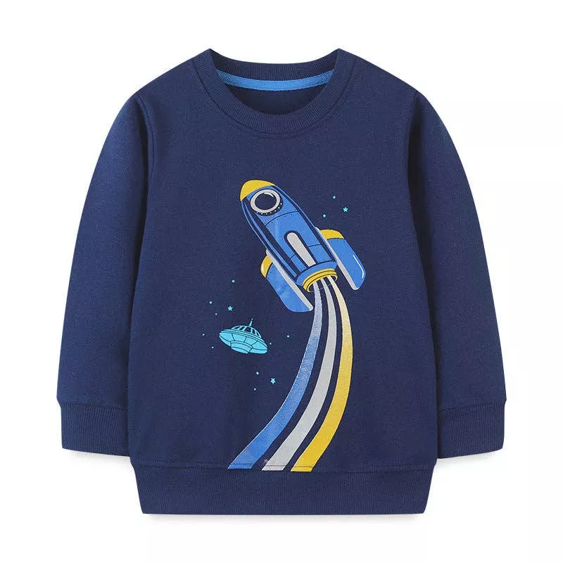 Baby Boy Cartoon Pattern Autumn New Style Hoodie