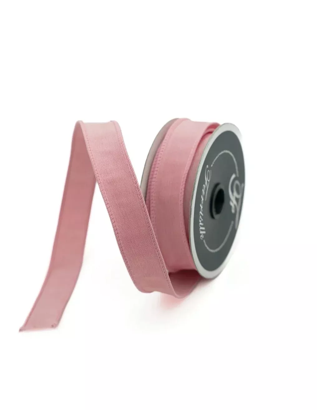 Baby pink taffeta1” farrisilk wired ribbon