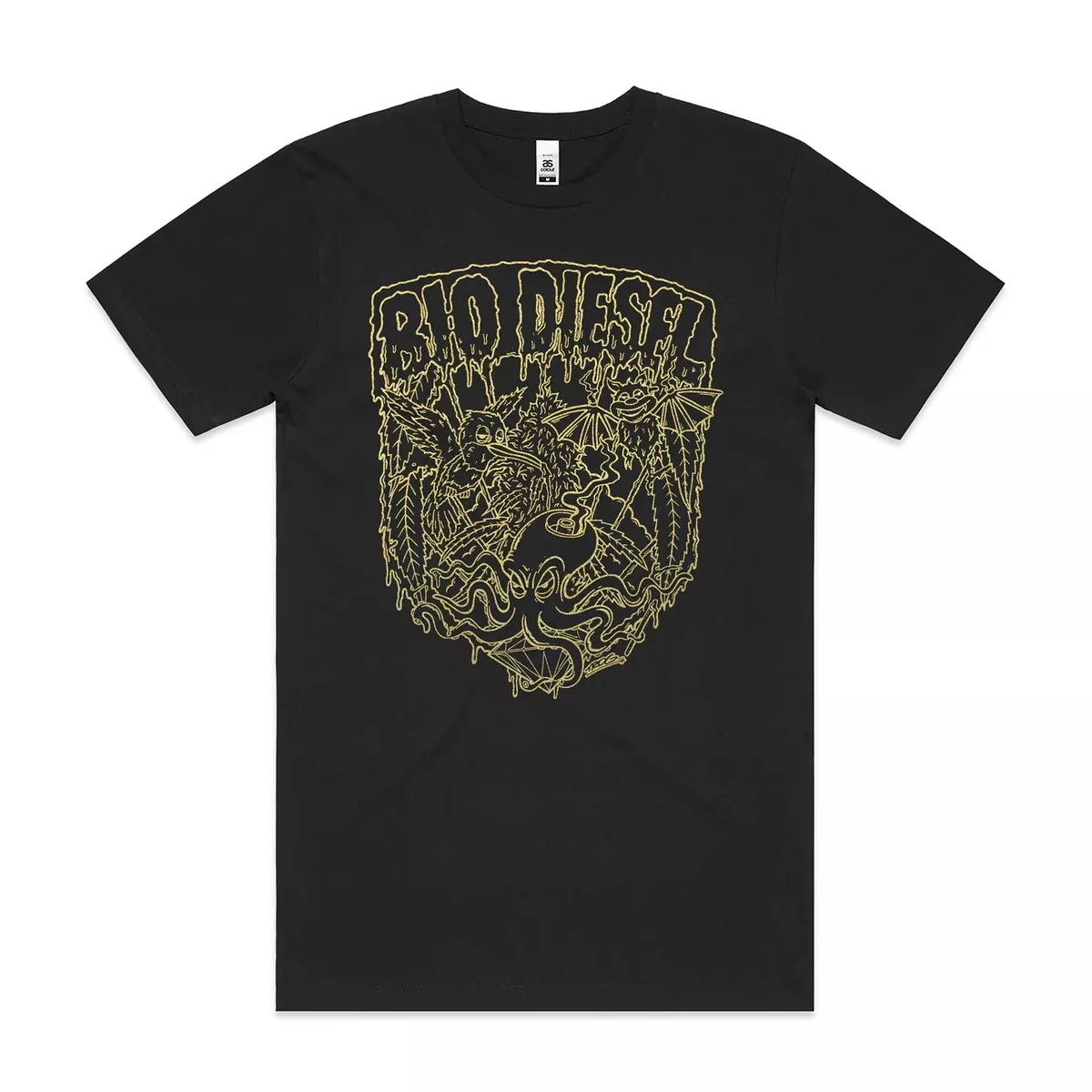 Bio Diesel "TROG" Team Block Tubular Black T-Shirt