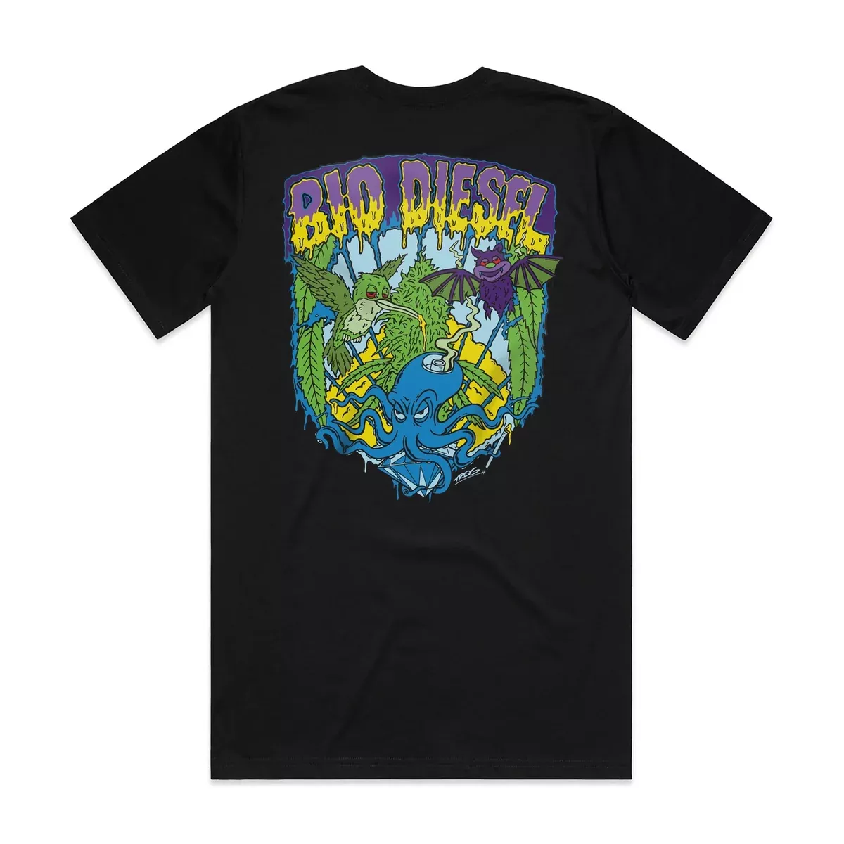 Bio Diesel "TROG" Team Full Colour Black T-Shirt