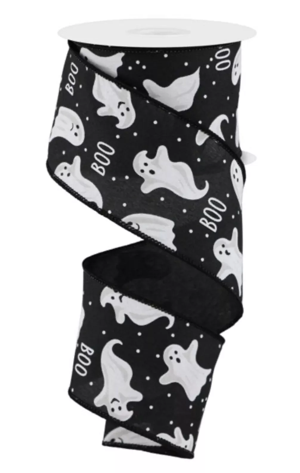 Black Ghost ribbon 2.5” wired ribbon