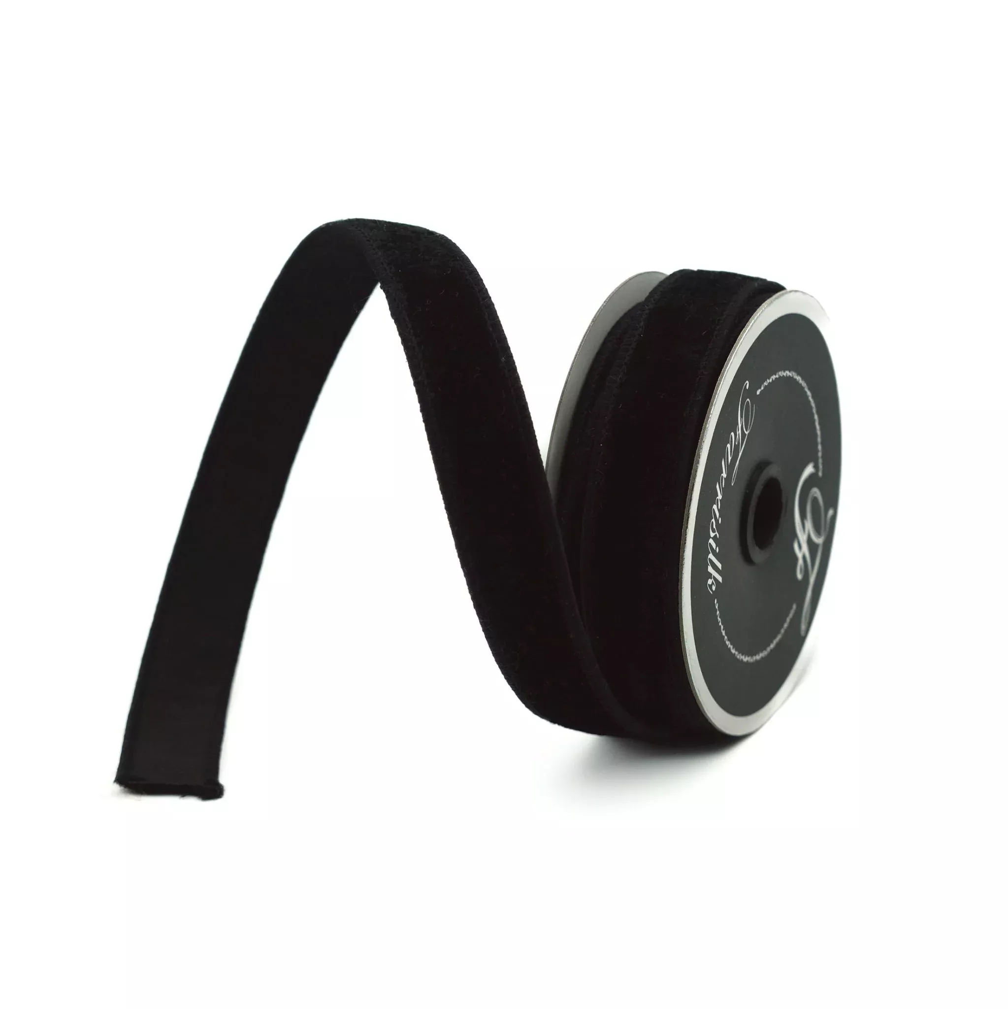 Black Velvet Farrisilk Wired Ribbon - 1"