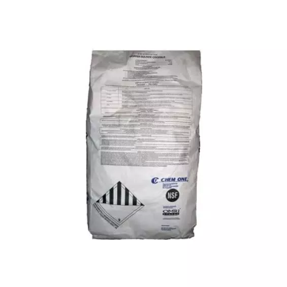 Chem One Copper Sulfate Fine Crystals | 25% Cu 50 lb