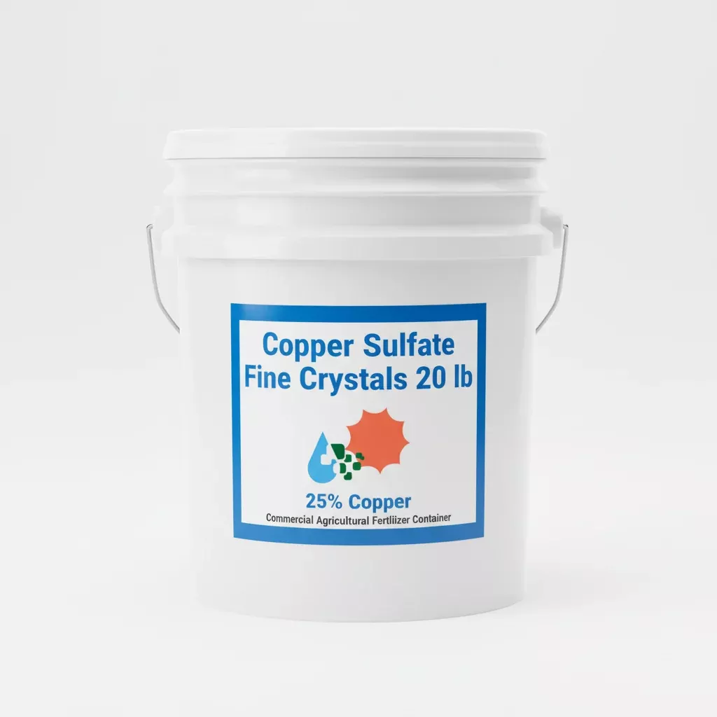 Copper Sulfate Fine Crystals | 25% Cu 20 lb Pail
