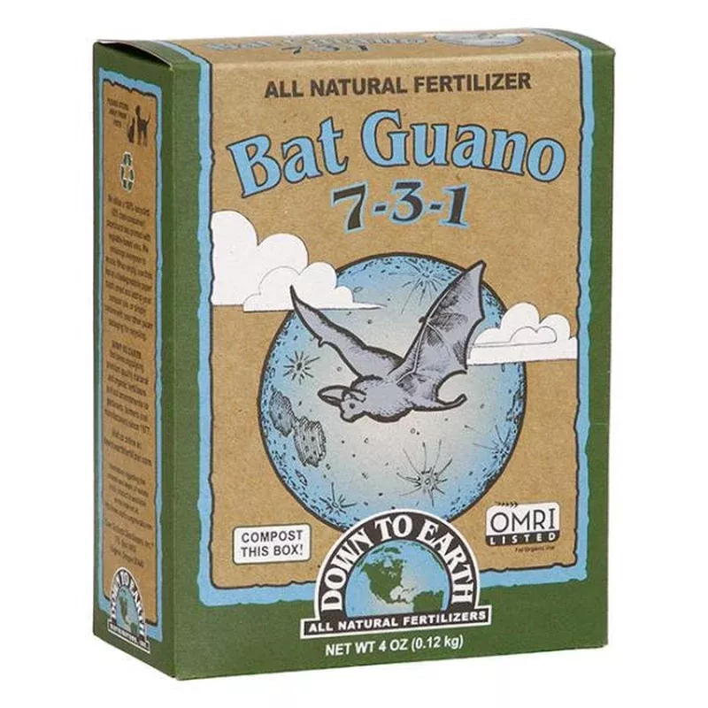 Down To Earth Bat Guano Natural Fertilizer 7-3-1, 4oz
