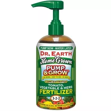 Dr. Earth Pump & Grow Tom Vegetable Herb Fertilizer 3-2-2 16oz