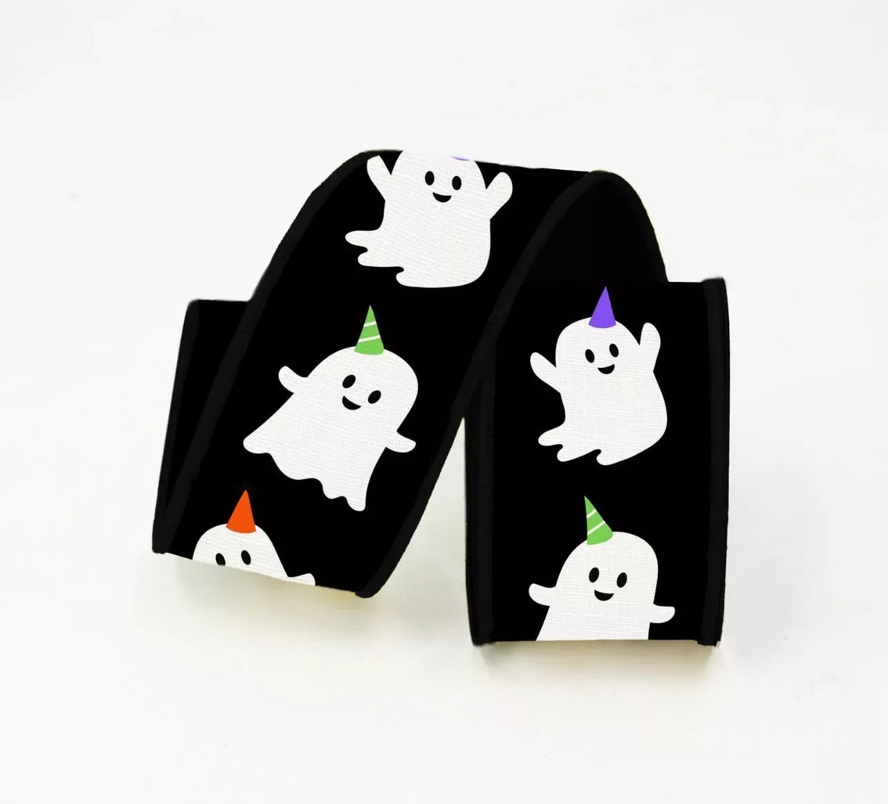 Farrisilk Halloween ghosts party 2.5” wired ribbon