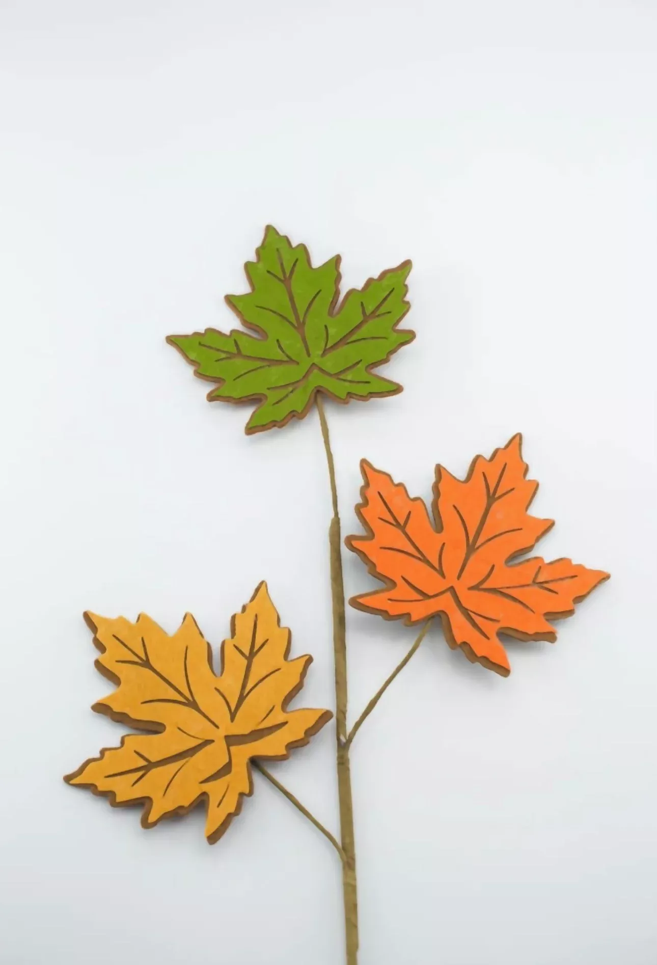 Felt maple leaves spray
