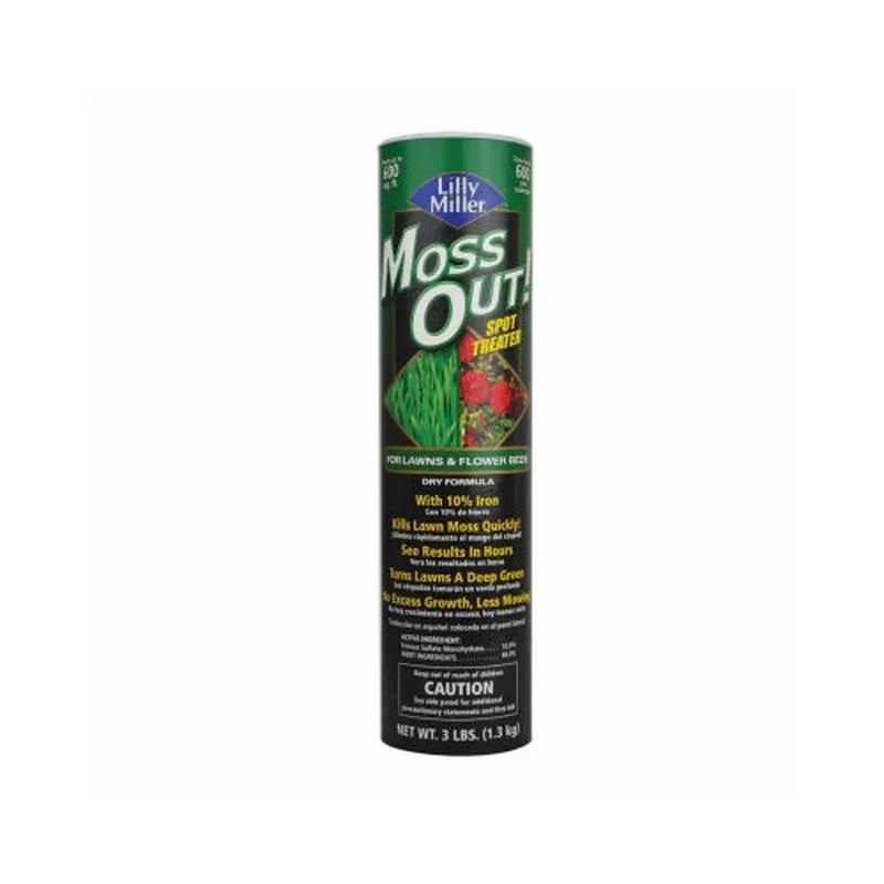 Lilly Miller MOSS OUT! Spot Treater for Lawns & Flower Beds, 3-Lb Container