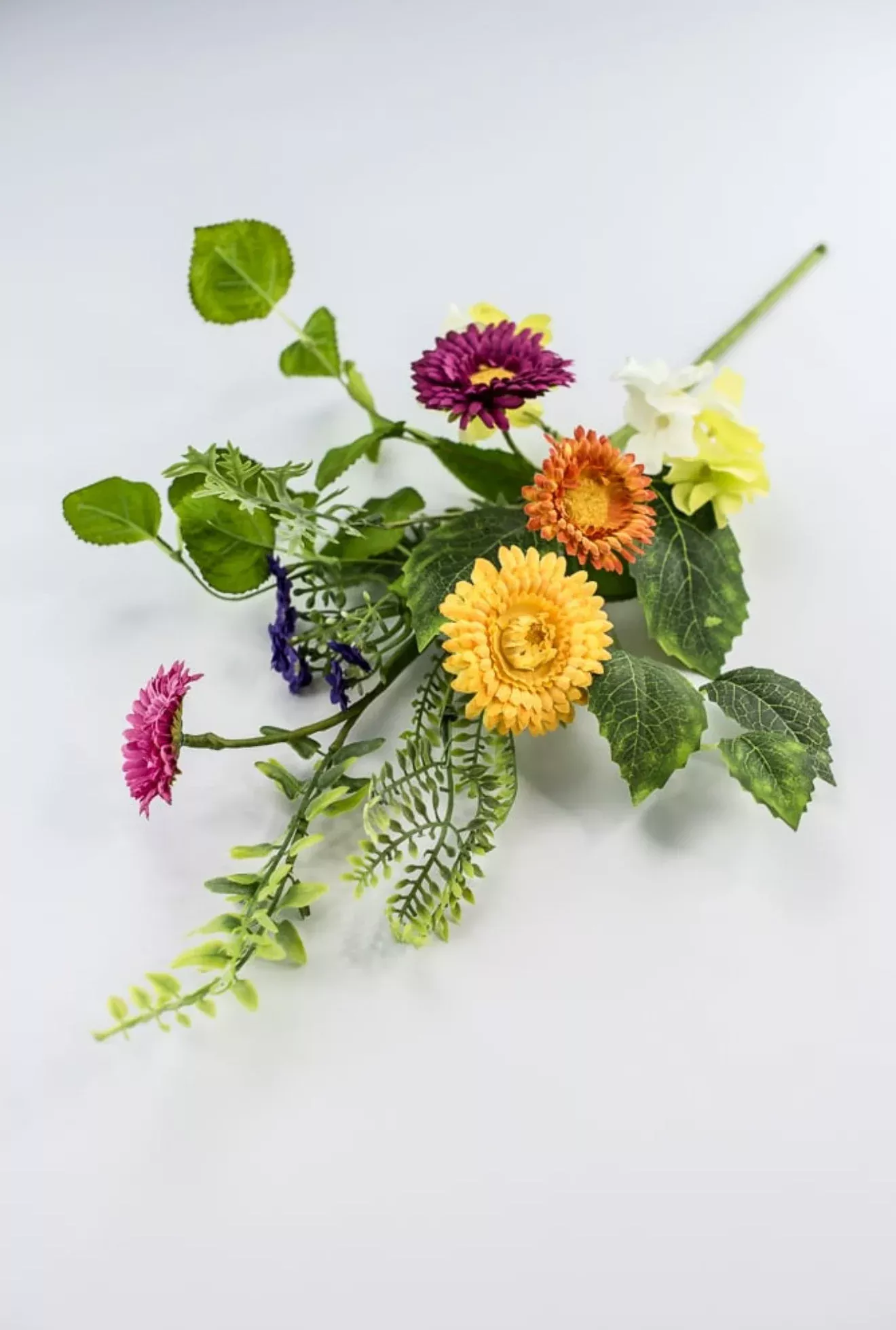 Mixed flower pick with greenery