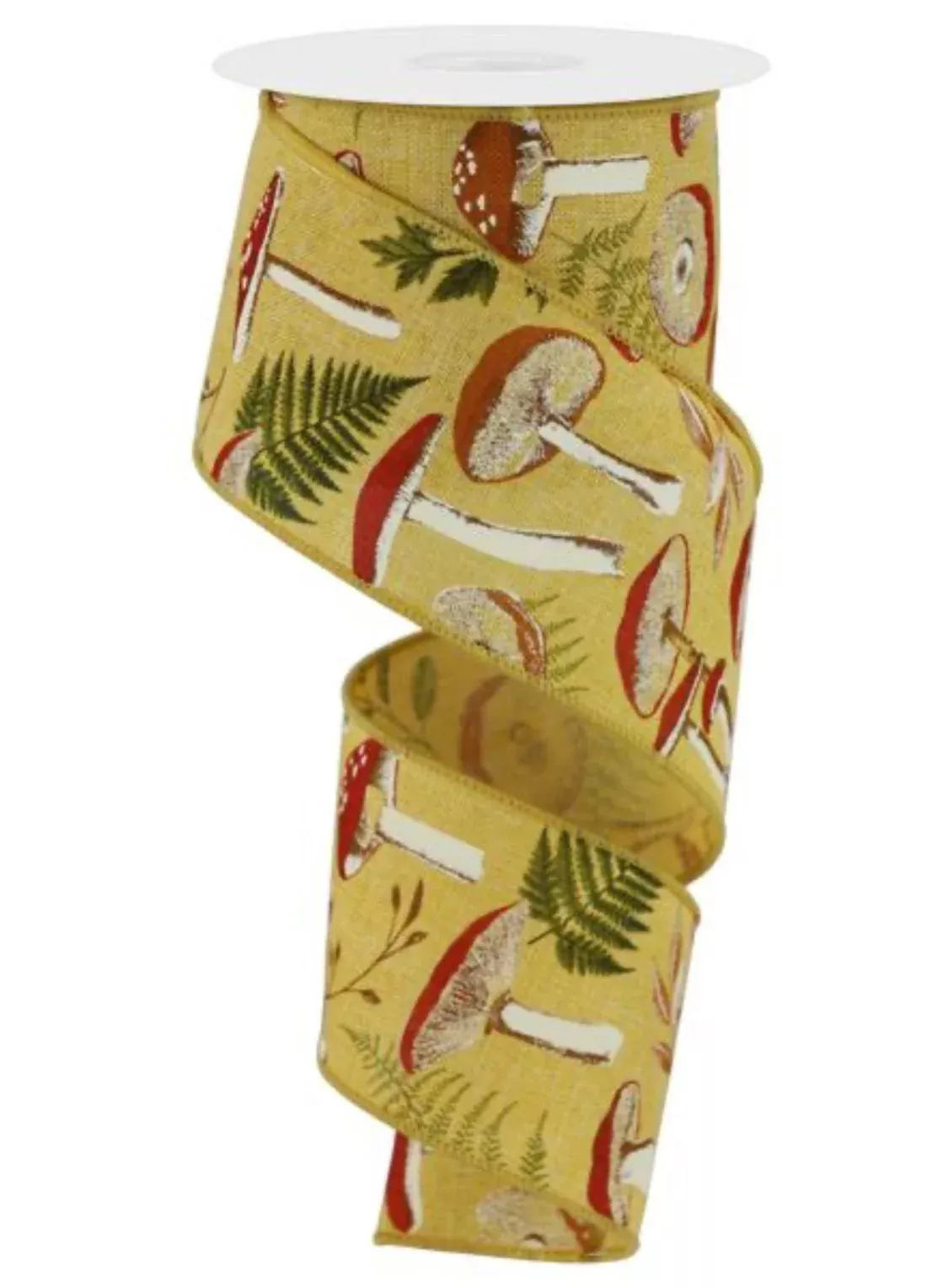 Mushrooms 2.5” wired ribbon