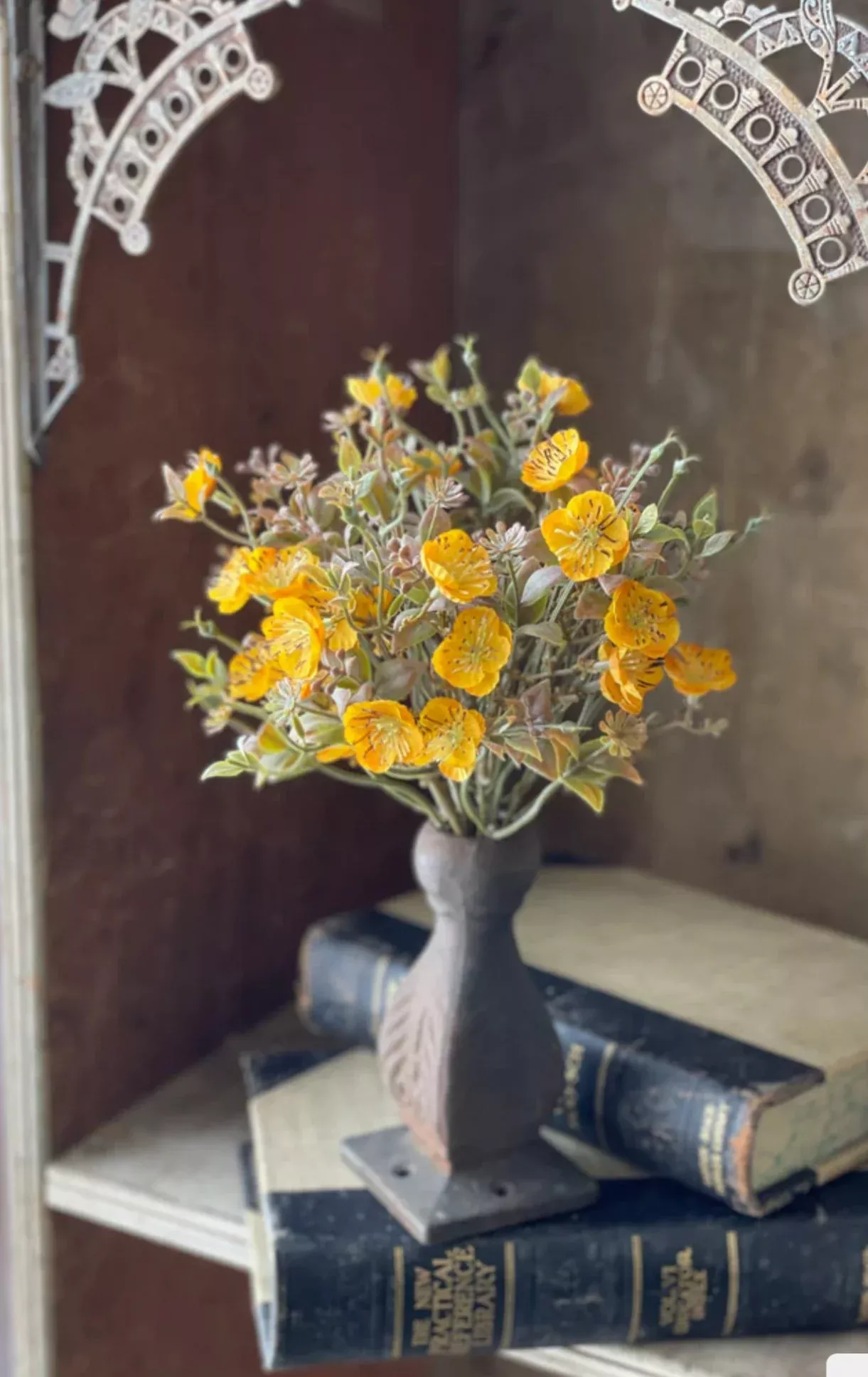 Mustard Yellow blooms and greenery bush