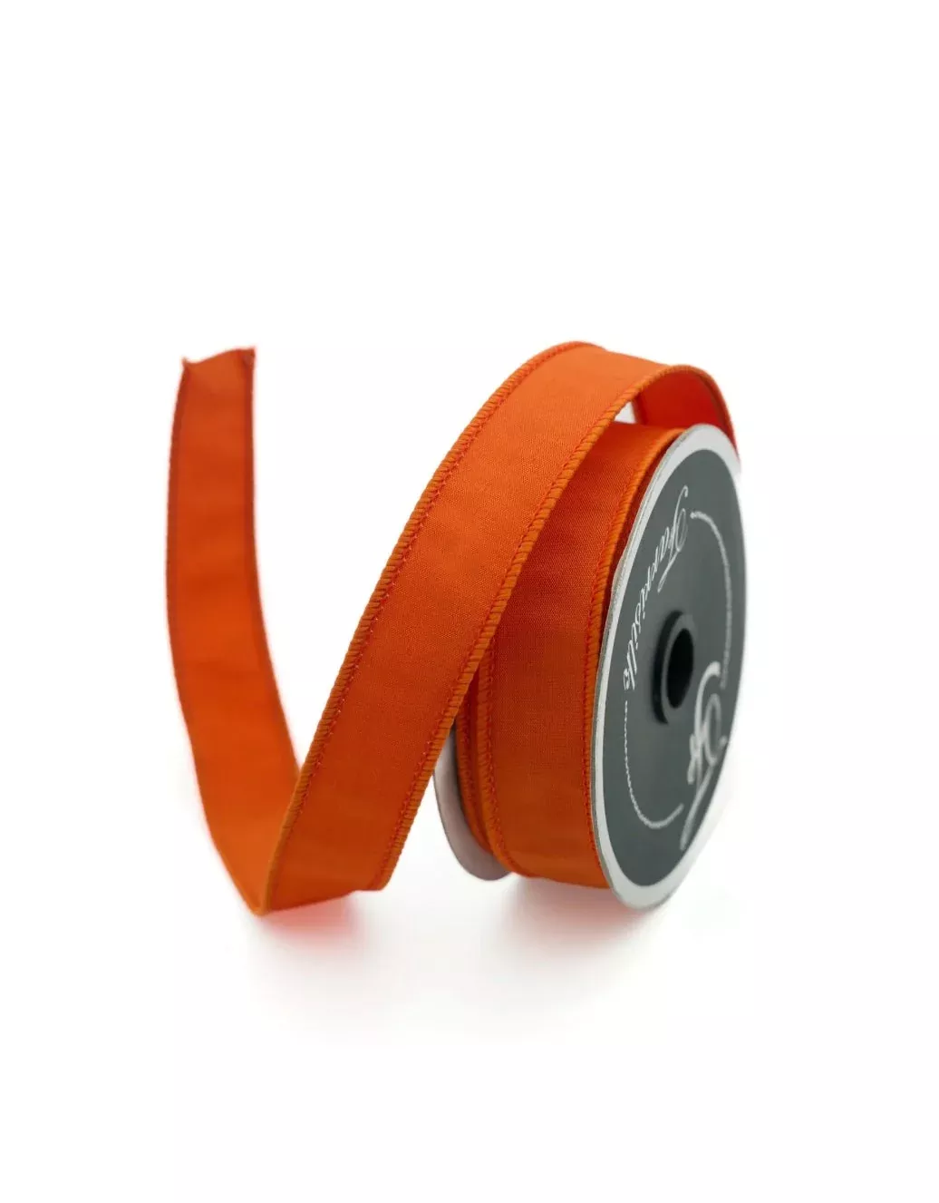 Orange taffeta1” farrisilk wired ribbon