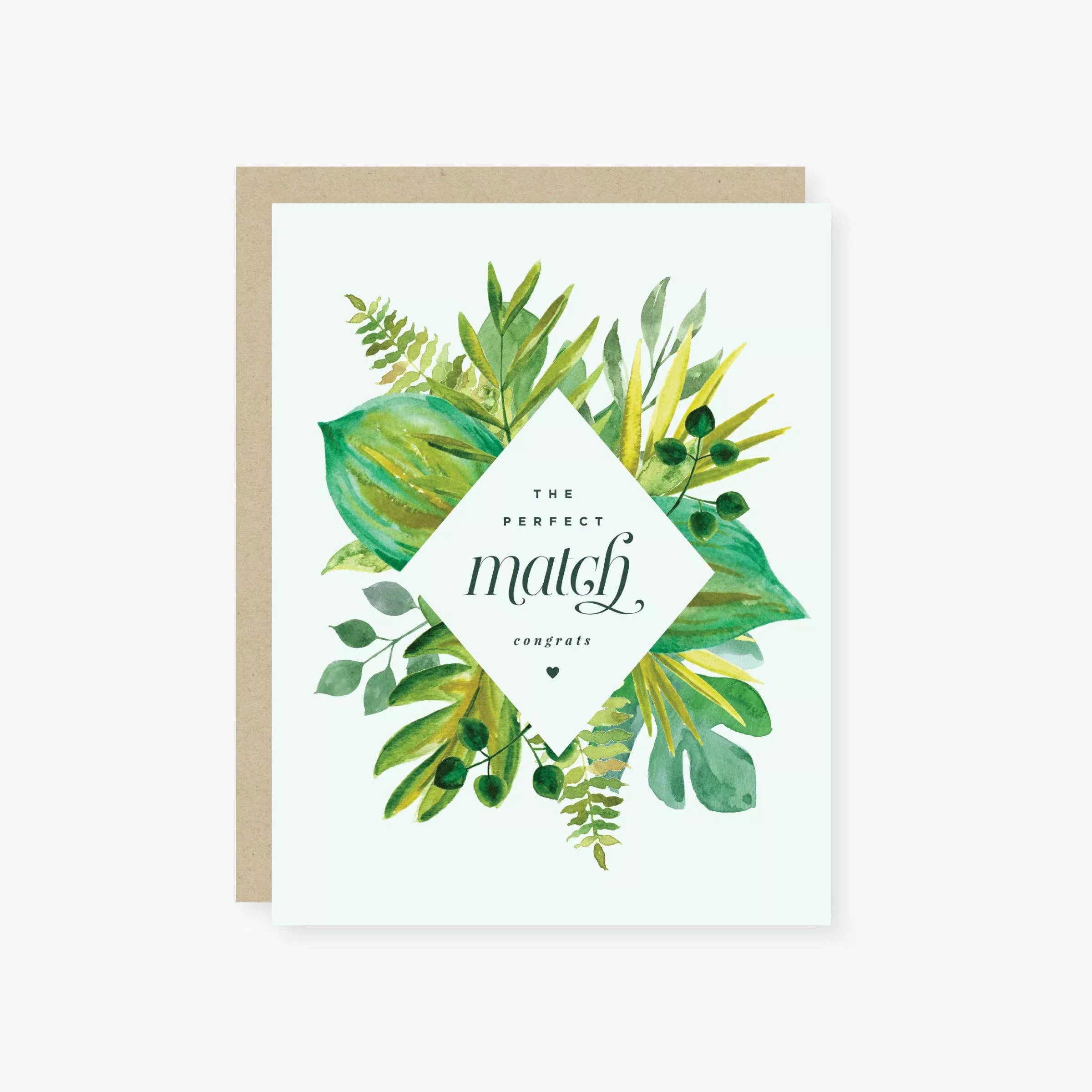 Perfect match engagement and wedding card