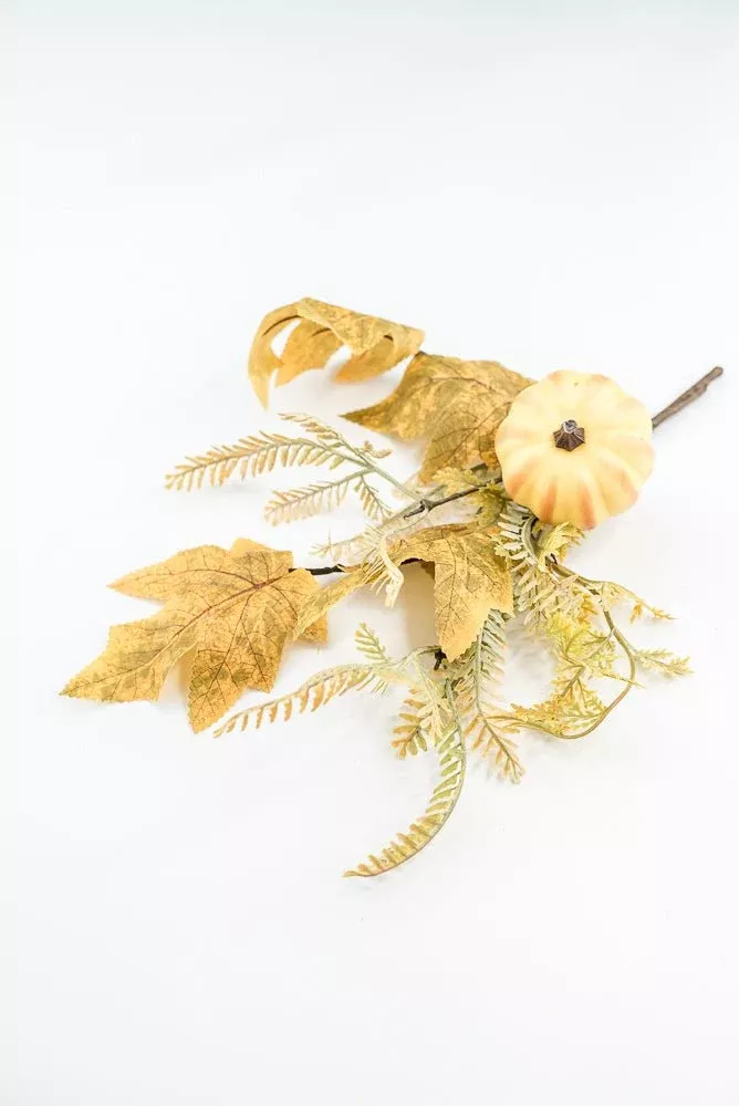 Pumpkin And Greenery Pick