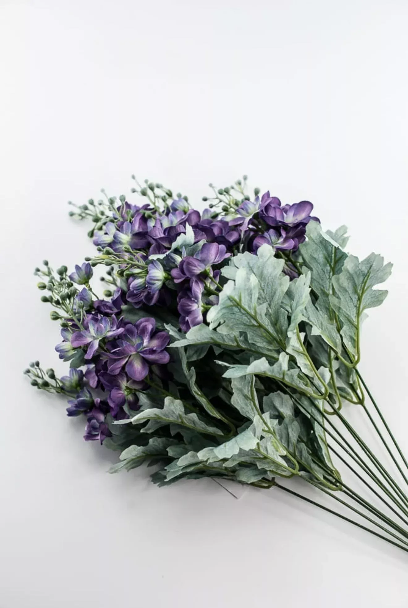 Purple delphiniums artificial flower bush