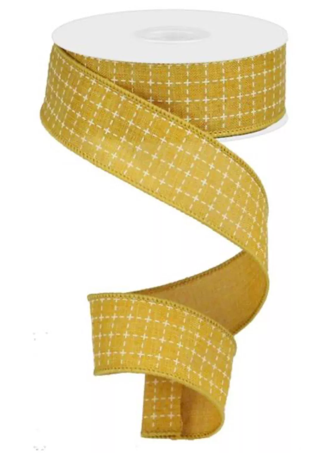 Raised stitch - mustard - 1.5”