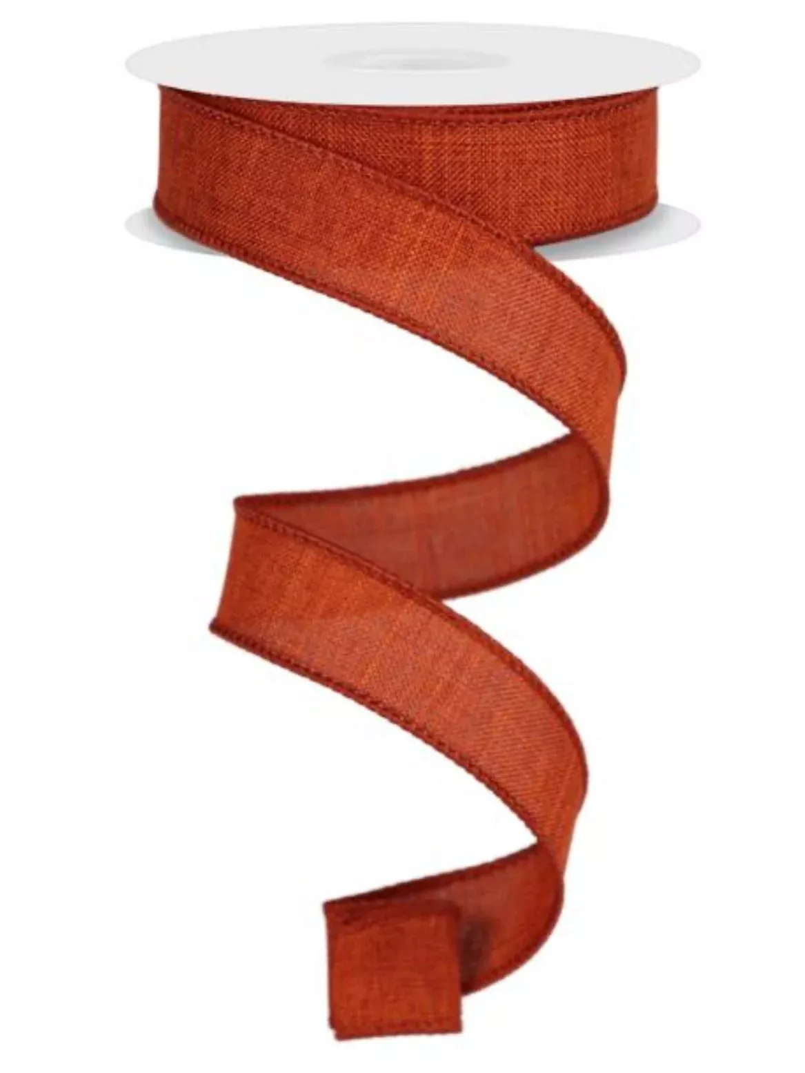 Rust 7/8” skinny wired ribbon