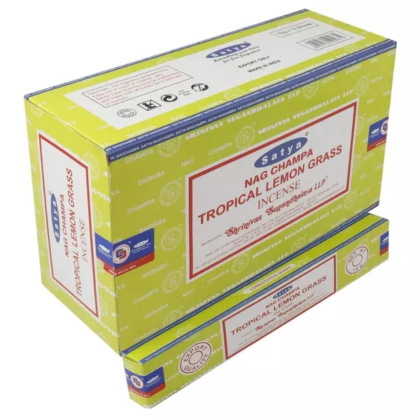 Satya Tropical Lemon Grass Incense Sticks - 180g Box