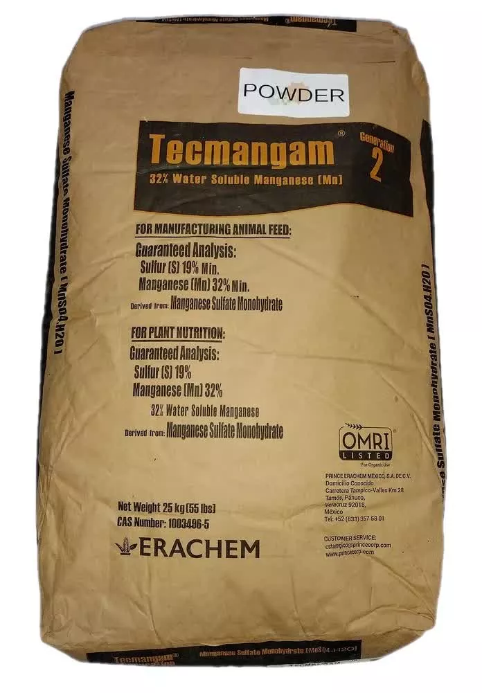 Tecmangam Manganese Sulfate Soluble Powder | 32% Mn 55 lb