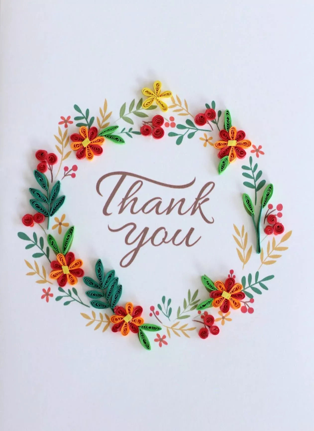 Thank You - Orange Floral Ring