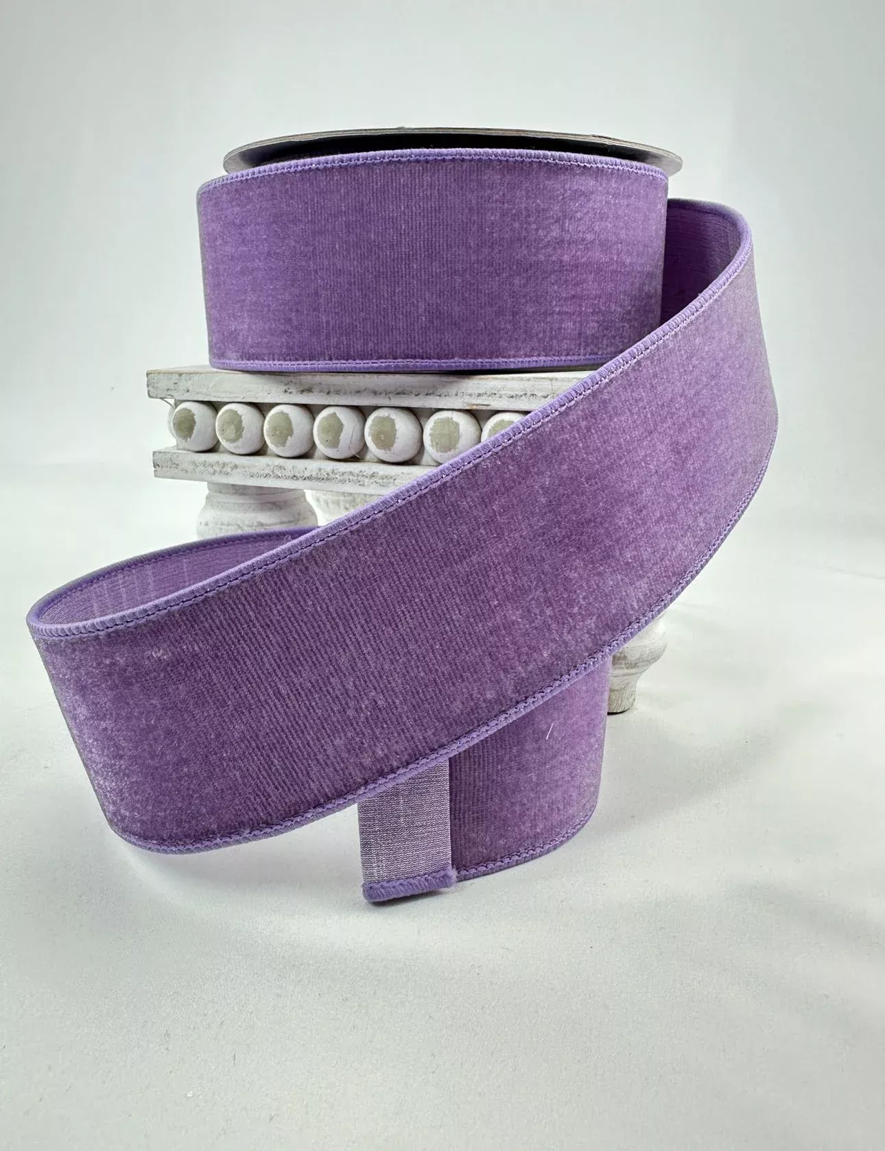 Violet Farrisilk velvet wired ribbon - 2.5”