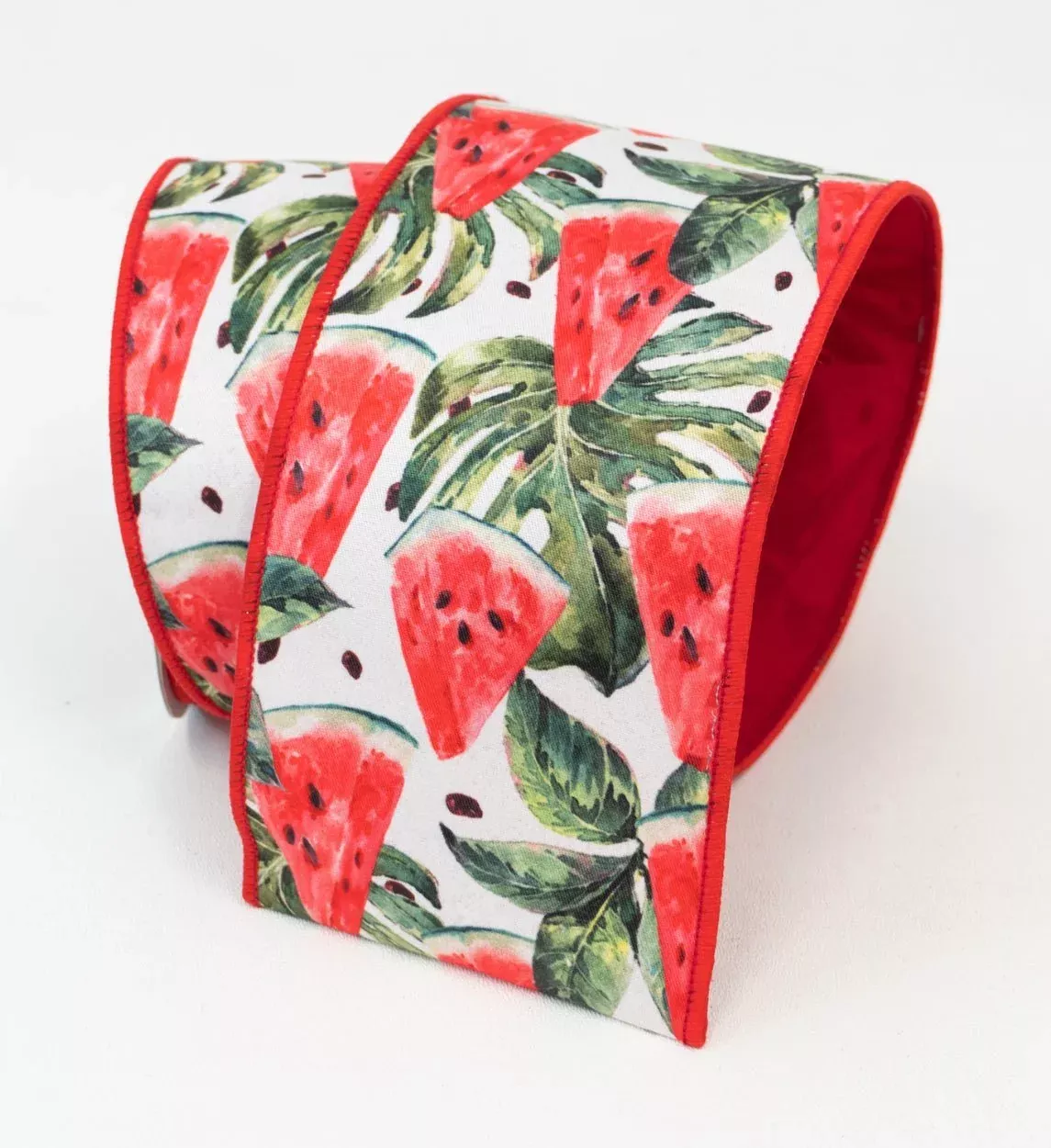 Watermelon 2.5” farrisilk wired ribbon