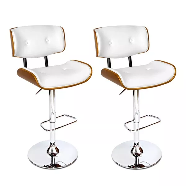Wooden Gas Lift Bar Stool - 2 Pack