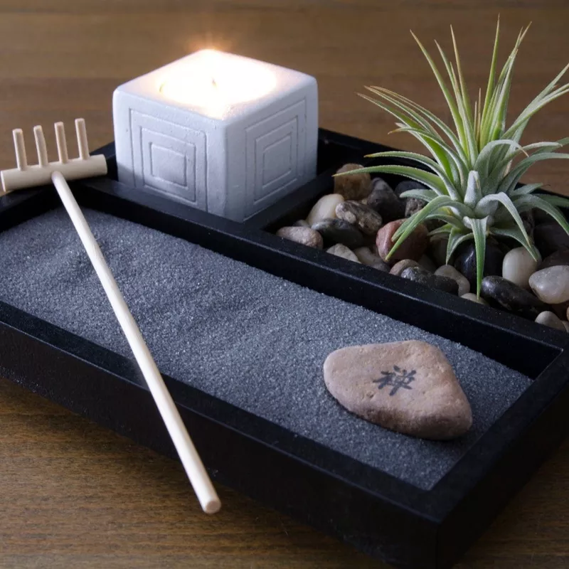 Zen Garden Kit – Black – Plant Included